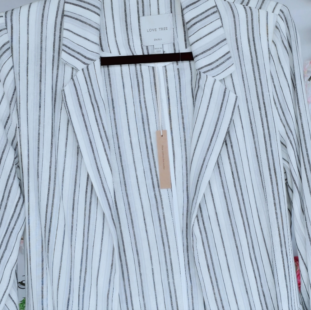 NWT! Love Tree Linen Blazer - Picture 4 of 4